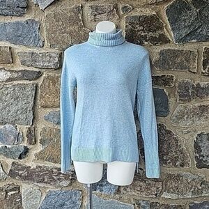 J Crew Turtleneck Tunic sweater in Blue Size Medium